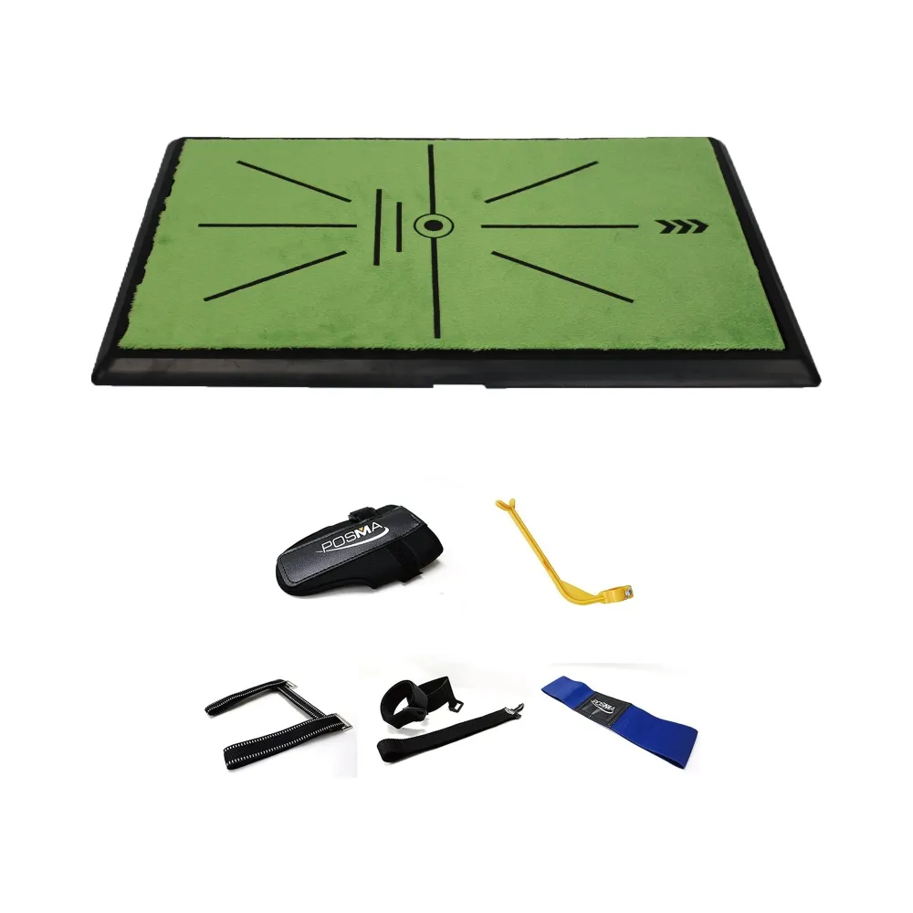 揮桿高爾夫球打擊墊高爾夫練習網可調高度！室內高爾夫揮桿練習器-促銷 歷史價格詳細信息