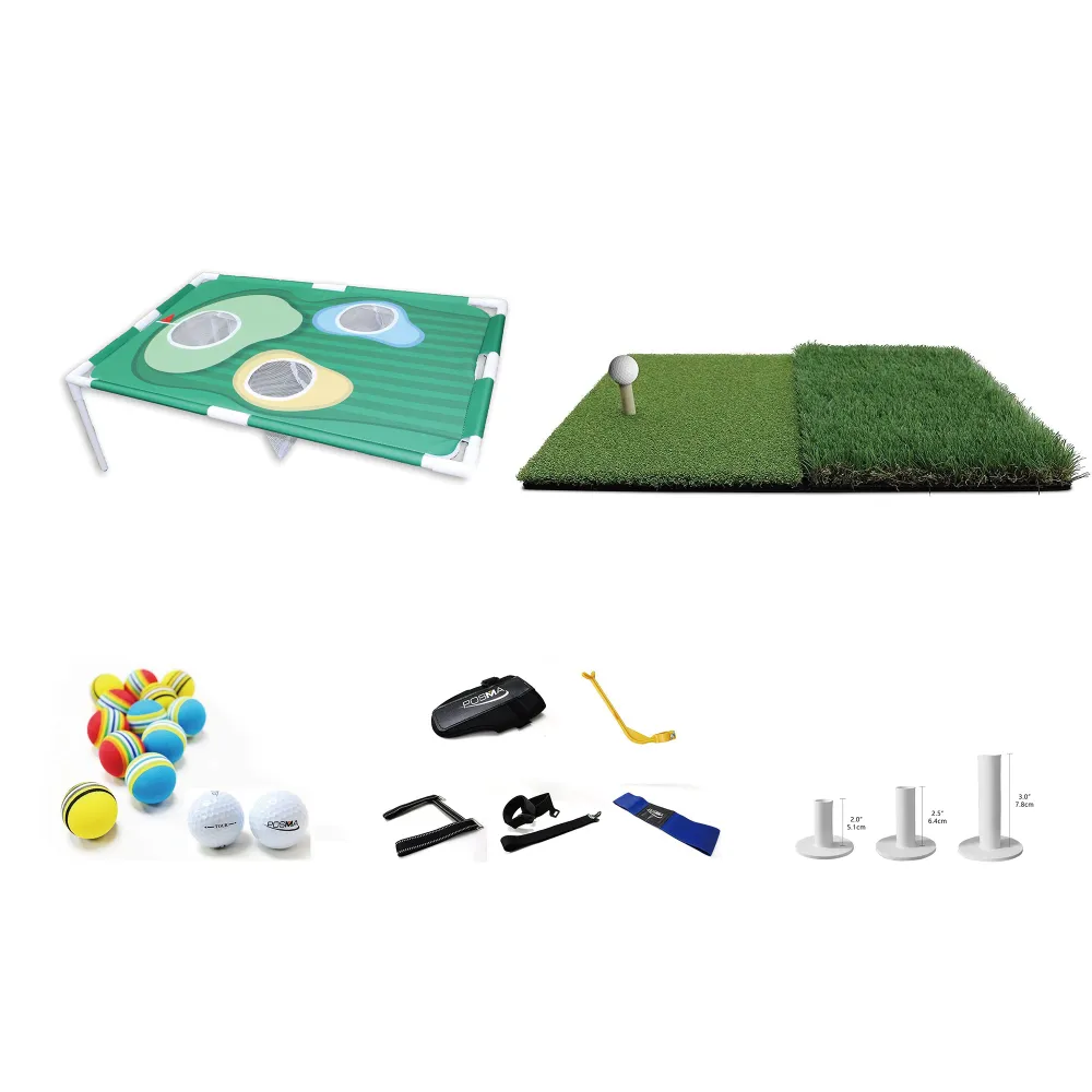 Posma高爾夫沙包投擲板 高爾夫揮桿練習網 連3個橡膠球托,12 入室內EVA 球 CN140A 歷史價格詳細信息