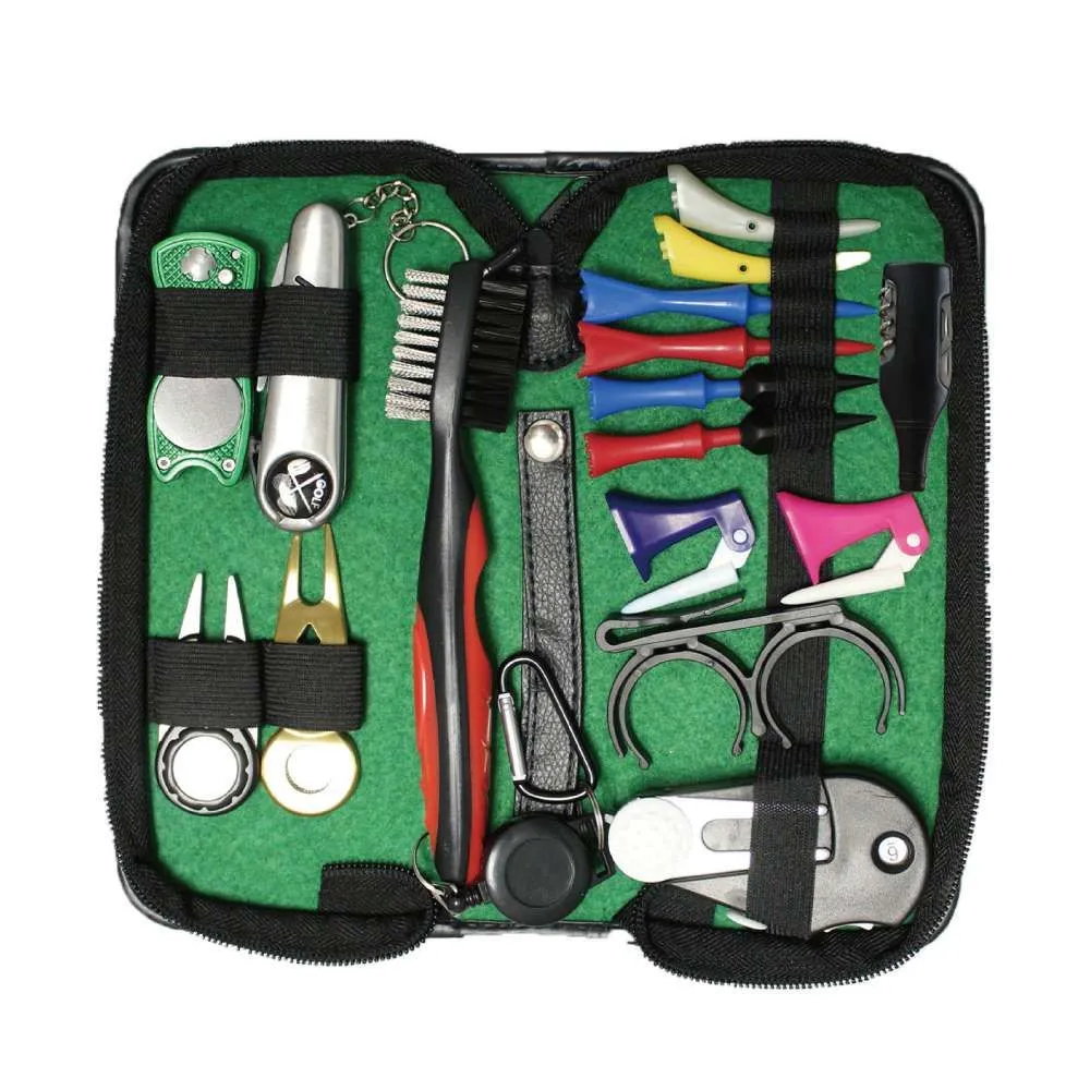 高爾夫球場用品 高爾夫雨罩 手套架 禮品套組 附PU皮包 GSB080 歷史價格詳細信息