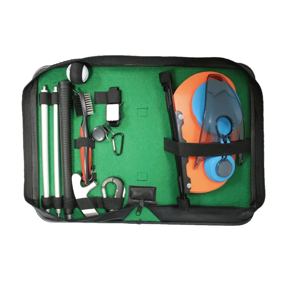 高爾夫雙面推桿訓練 球頭清潔刀 鞋包 禮品套組 附PU皮包 GSP070 歷史價格詳細信息