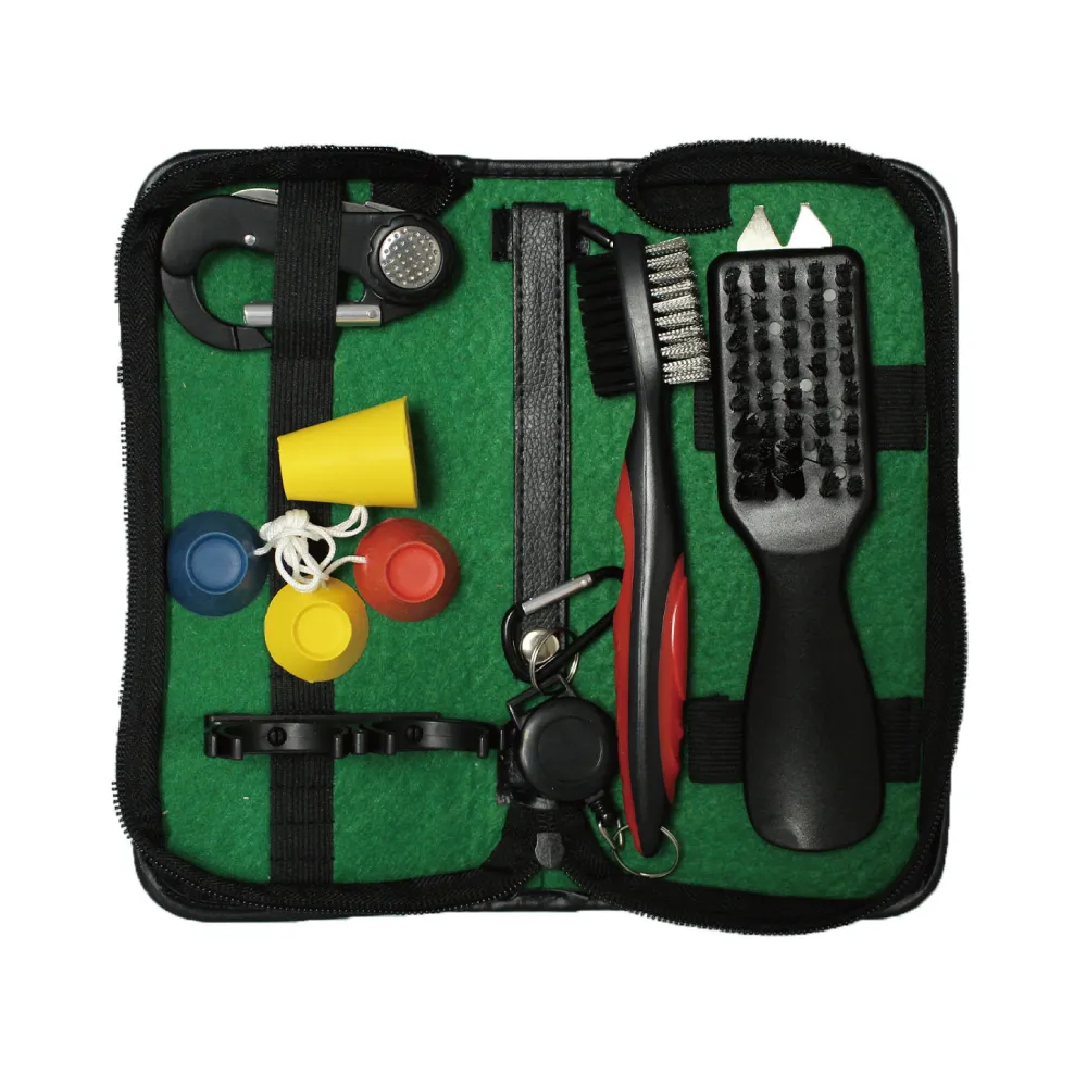 高爾夫球場用品 高爾夫雨罩 手套架 禮品套組 附PU皮包 GSB080 歷史價格詳細信息