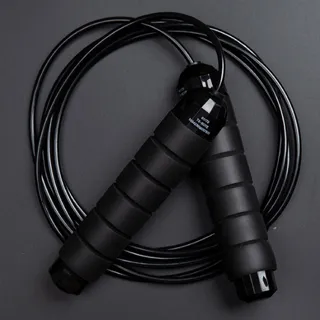 負重可調長度軸承式鋼絲跳繩-黑紅色 健身器材 鍛鍊體態 負重320g 歷史價格詳細信息