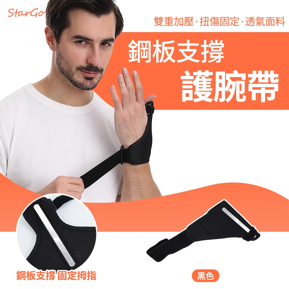 【StarGo】雙鋼板支撐固定護腕 拇指護腕固定帶 護腕護具 非醫療用(固定手腕/受傷防護/腕關節防護/運動扭傷) 歷史價格詳細信息
