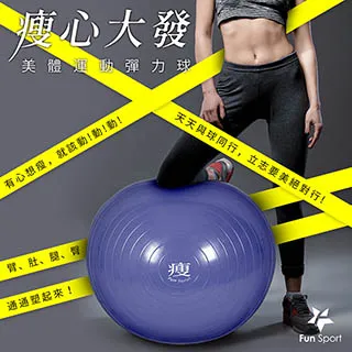 Funsport 瘦心大發-美體運動彈力球(限瘦版-55cm)送打氣筒(抗力球/瑜珈球/運動球/健身球) 歷史價格詳細信息