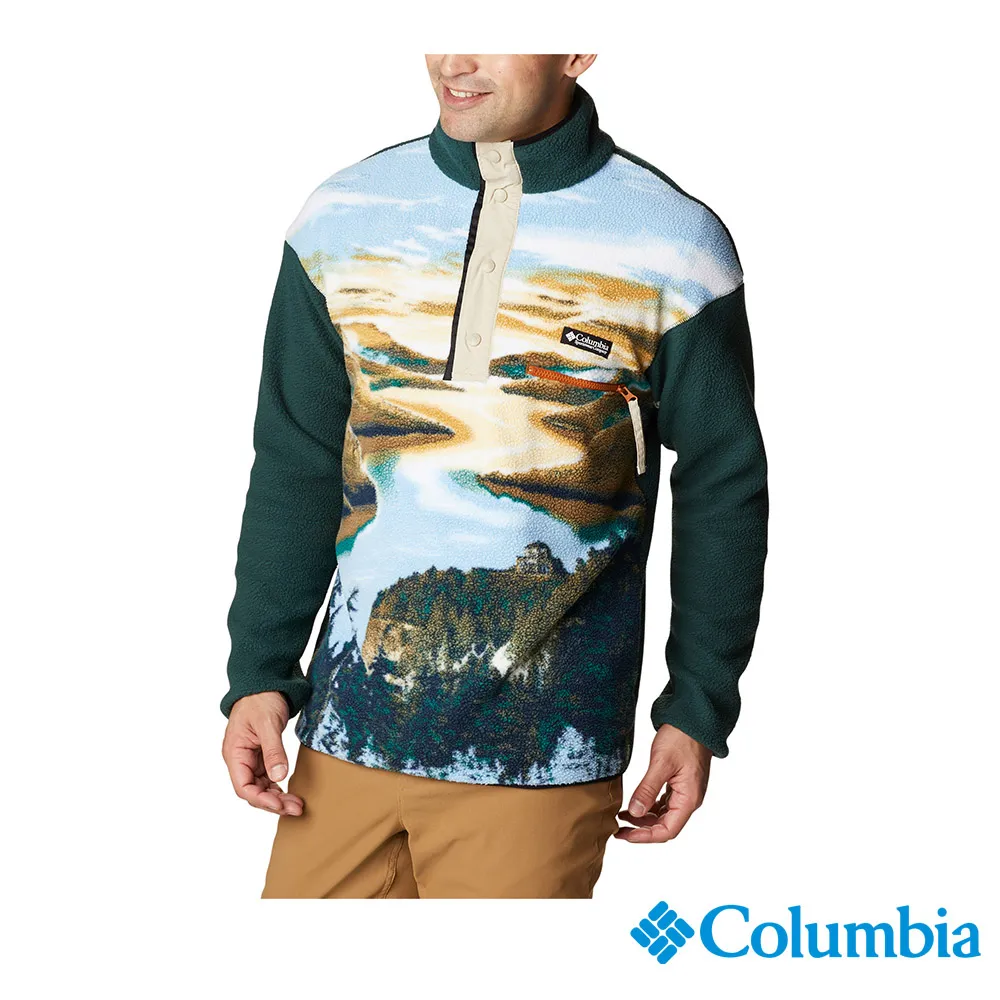 Columbia哥倫比亞 男款- 半開襟刷毛上衣-黑迷彩 UAE67530BQ /FW22 歷史價格詳細信息