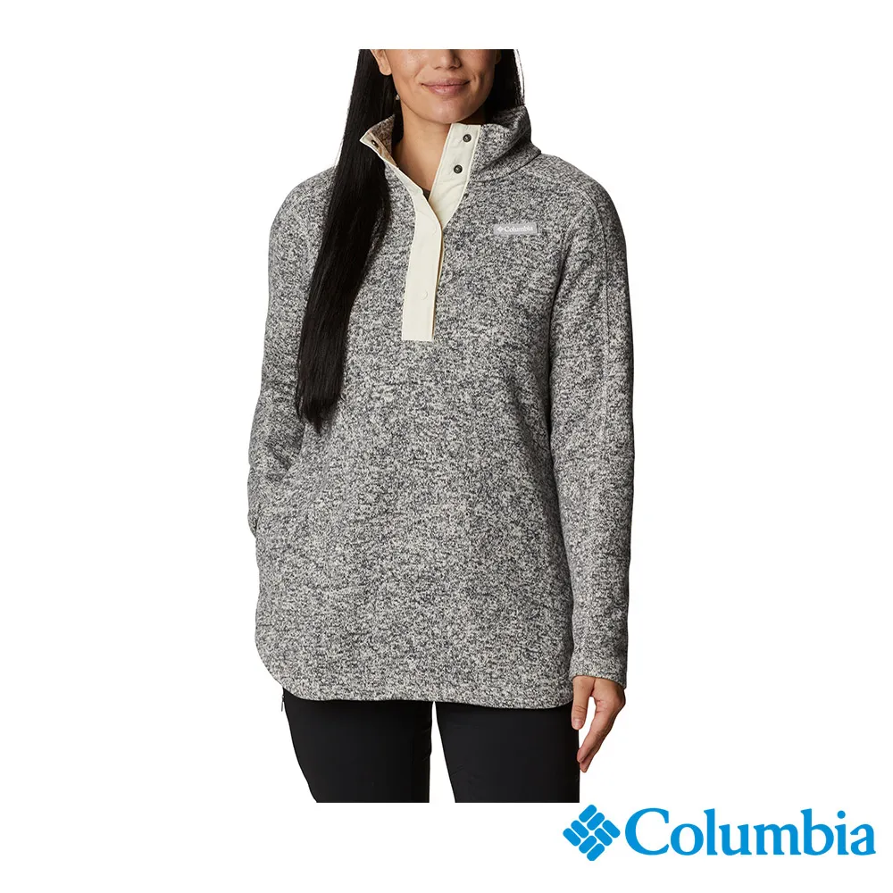 Columbia 哥倫比亞 女款-刷毛半開襟長袖上衣-印花 UAR06130BK / FW22 歷史價格詳細信息