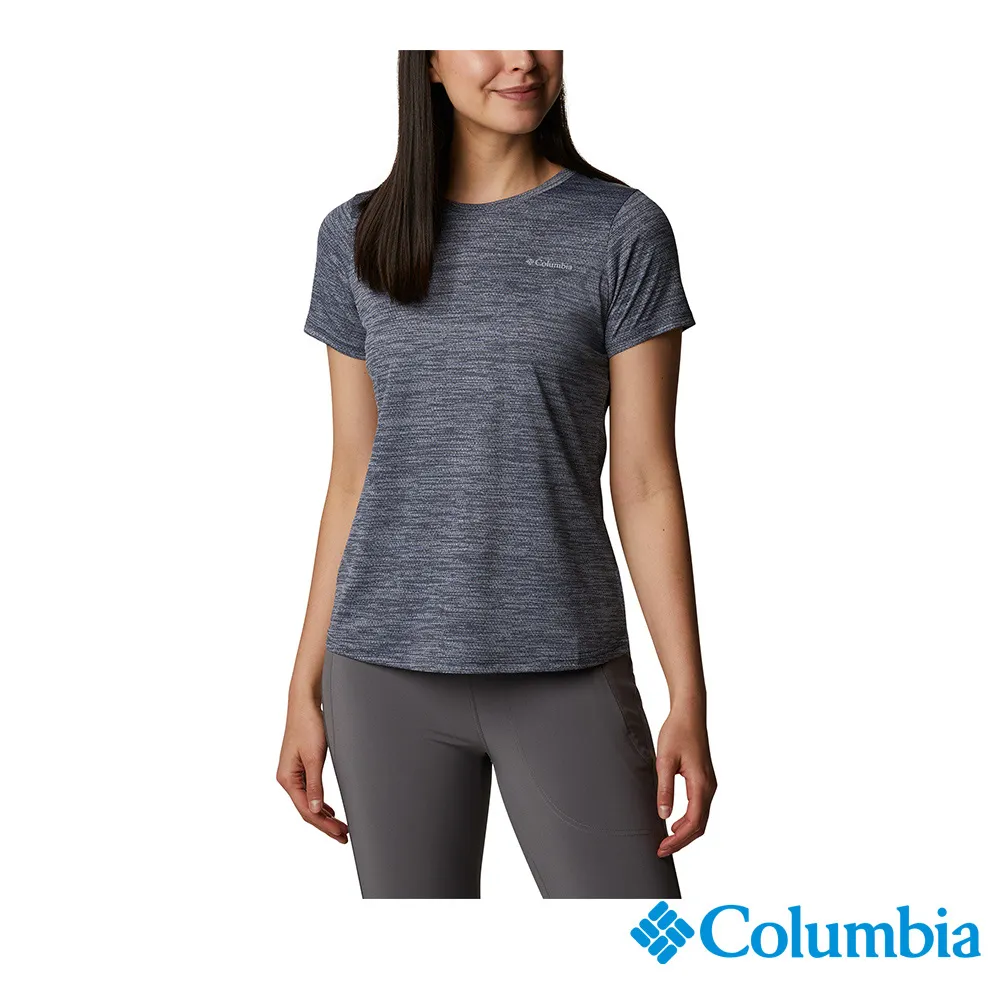 Columbia哥倫比亞 女款-涼感快排短袖上衣-深藍色 UAK35110NY (2024春夏) 歷史價格詳細信息