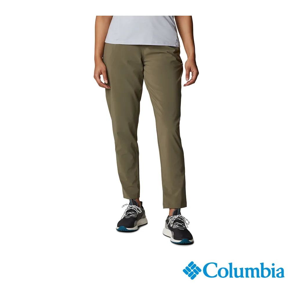 Columbia 哥倫比亞 女款 - UPF50防潑彈性長褲-軍綠 UAR83540AG / FW22 歷史價格詳細信息