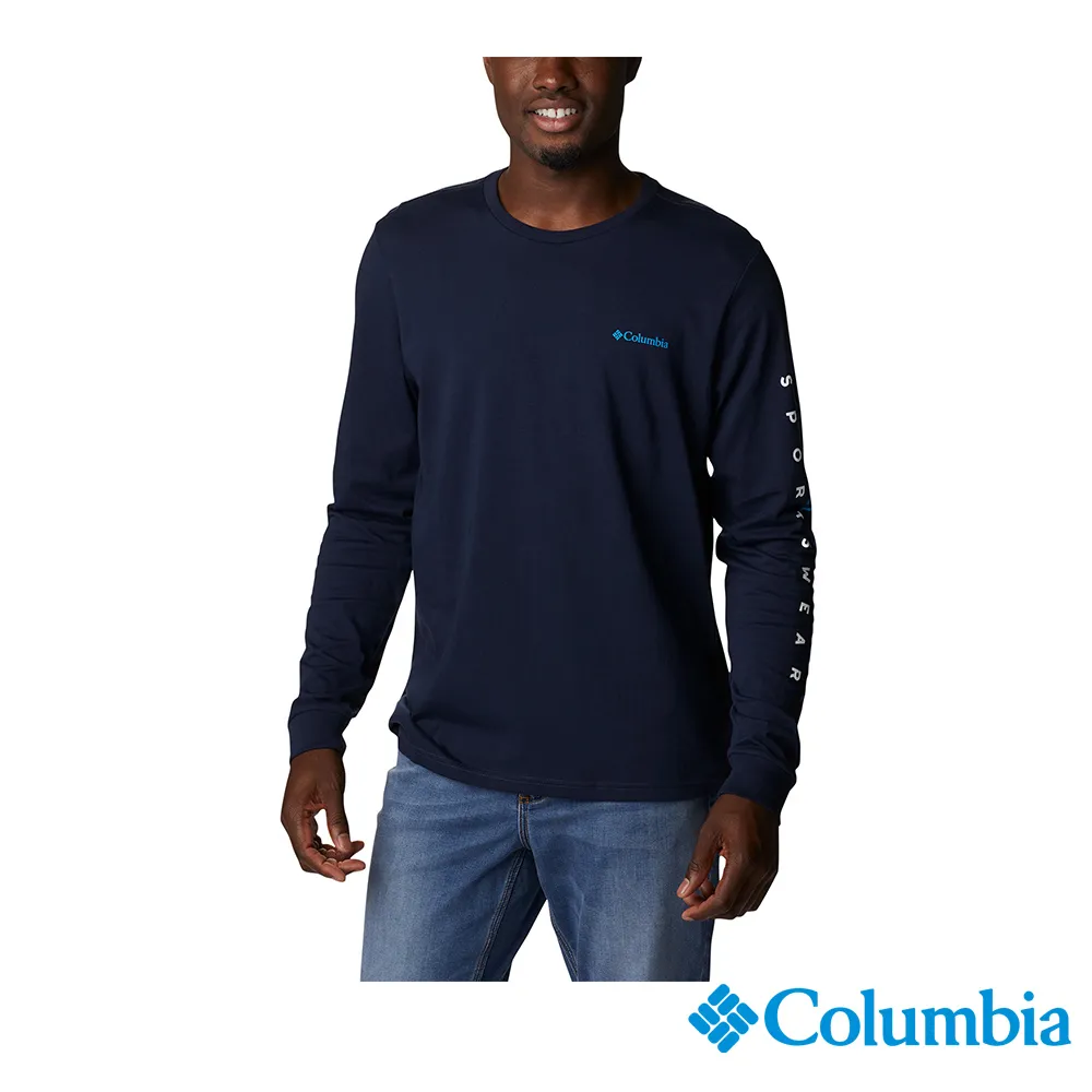 Columbia哥倫比亞  男款-長袖上衣-深藍 UAM97210NY /FW22 歷史價格詳細信息