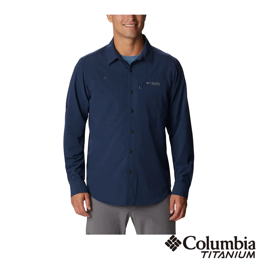 【Columbia 哥倫比亞】男款- 鈦 涼感快排長袖襯衫-藍色(UAJ51790BL / 2023年春夏) 歷史價格詳細信息