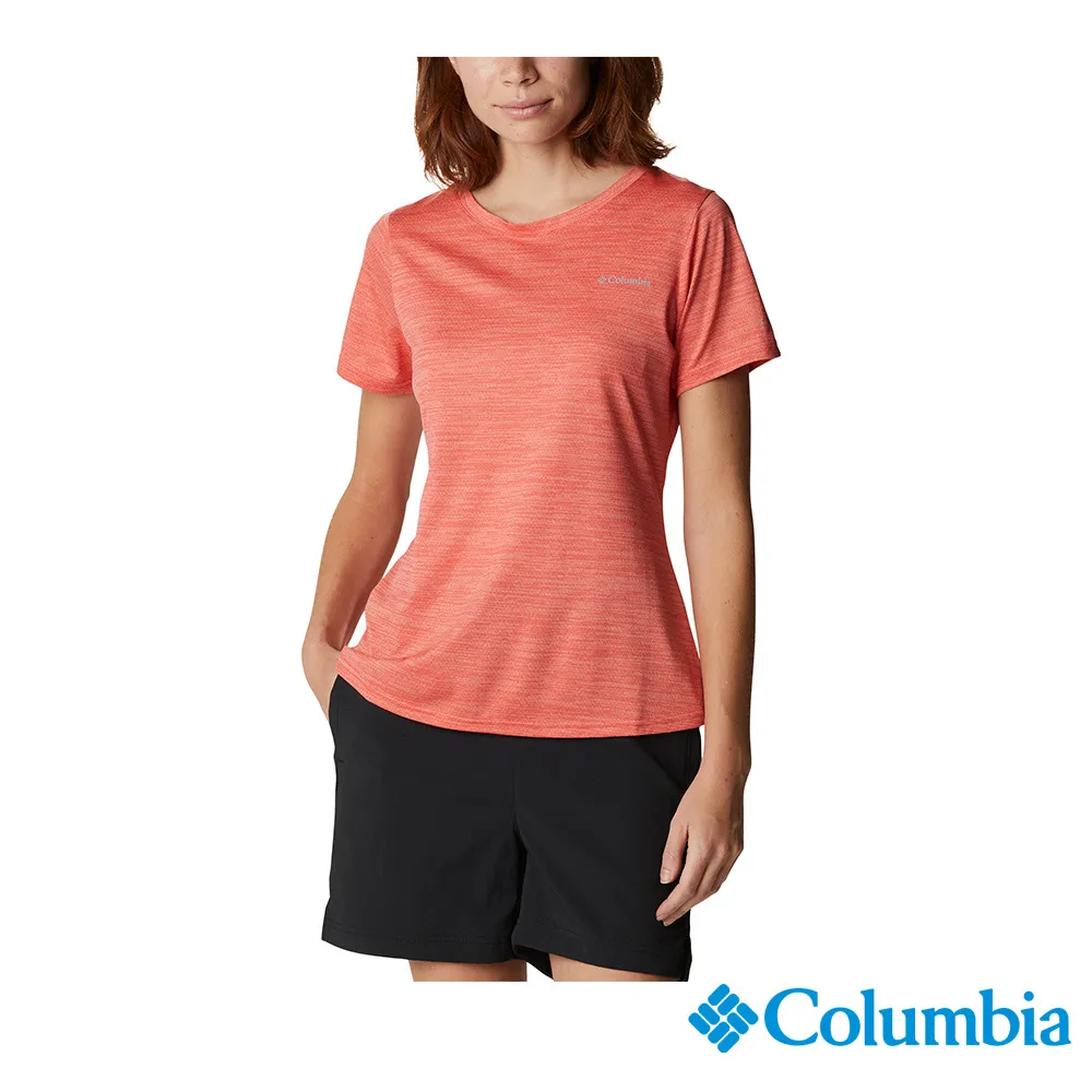 Columbia哥倫比亞 女款-涼感快排短袖上衣-深藍色 UAK35110NY (2024春夏) 歷史價格詳細信息