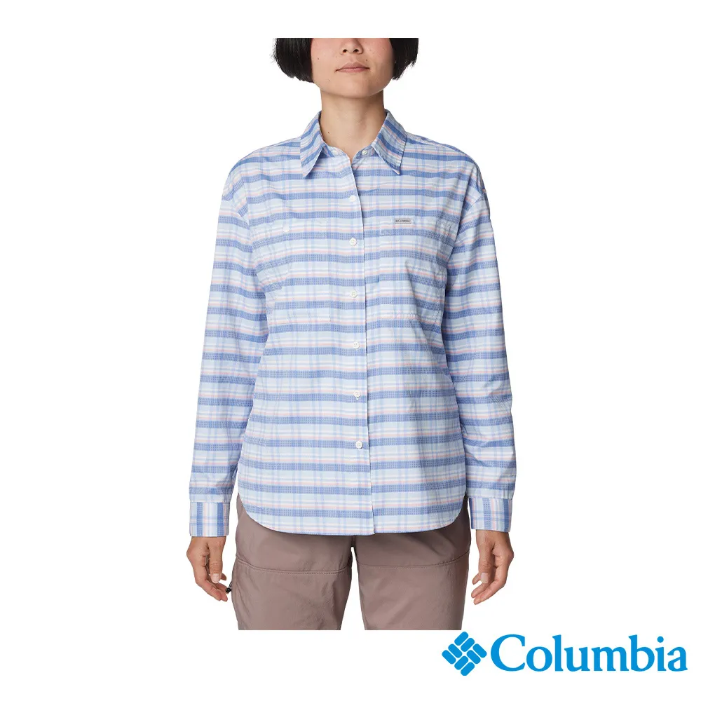 【Columbia 哥倫比亞】女款-超防曬UPF50快排長袖襯衫-藍色(UAL99100BL / 2023年春夏) 歷史價格詳細信息
