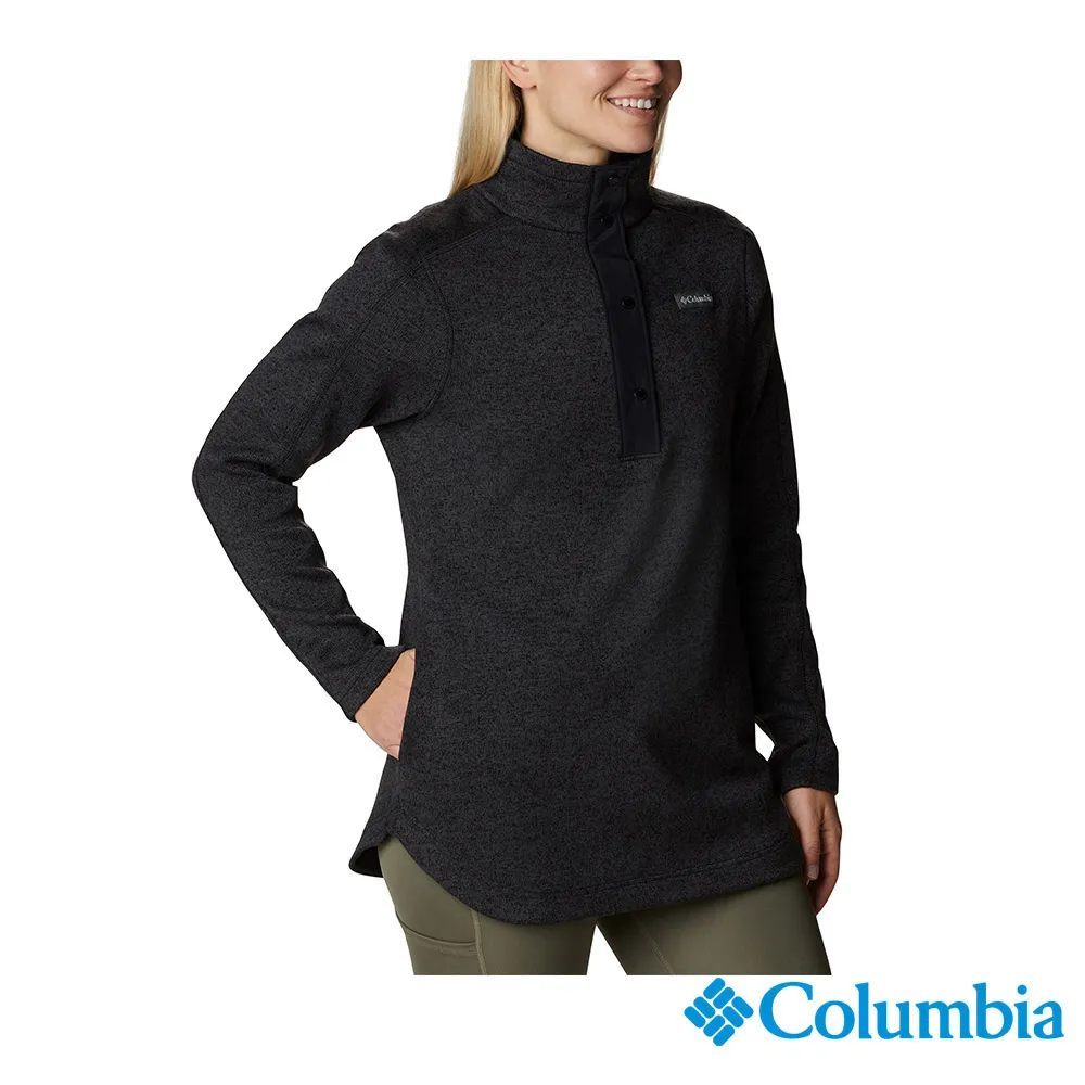 Columbia 哥倫比亞 女款-刷毛半開襟長袖上衣-印花 UAR06130BK / FW22 歷史價格詳細信息