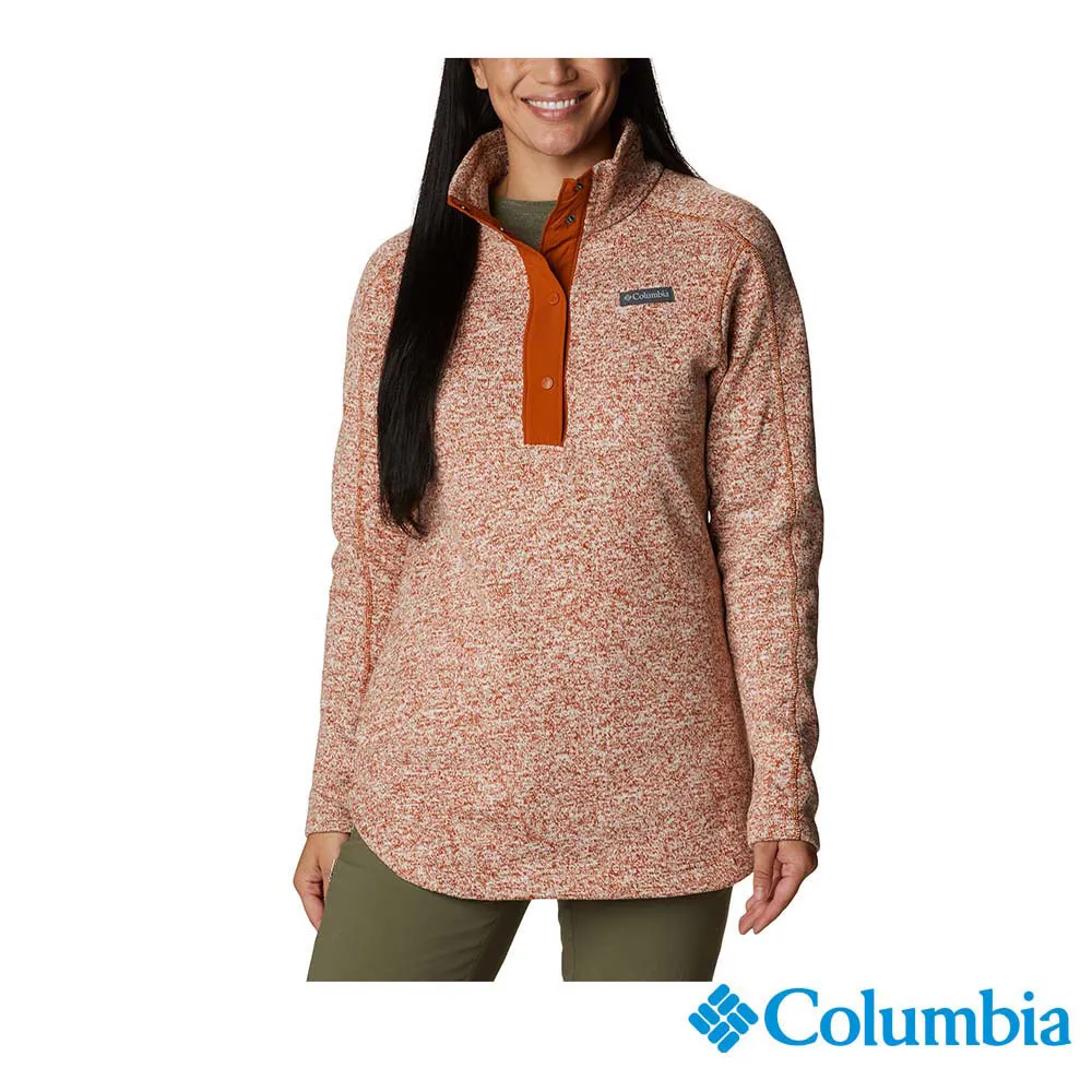 Columbia 哥倫比亞 女款-刷毛半開襟長袖上衣-印花 UAR06130BK / FW22 歷史價格詳細信息