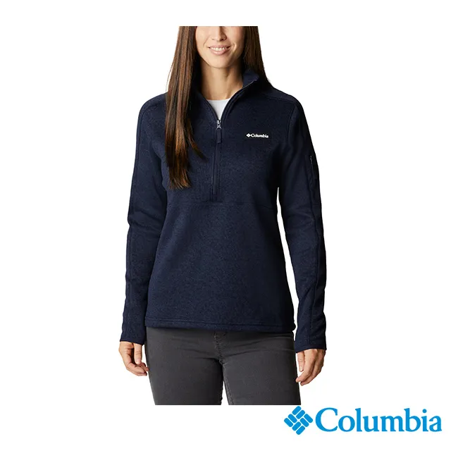 Columbia 哥倫比亞 女款-刷毛半開襟長袖上衣-印花 UAR06130BK / FW22 歷史價格詳細信息