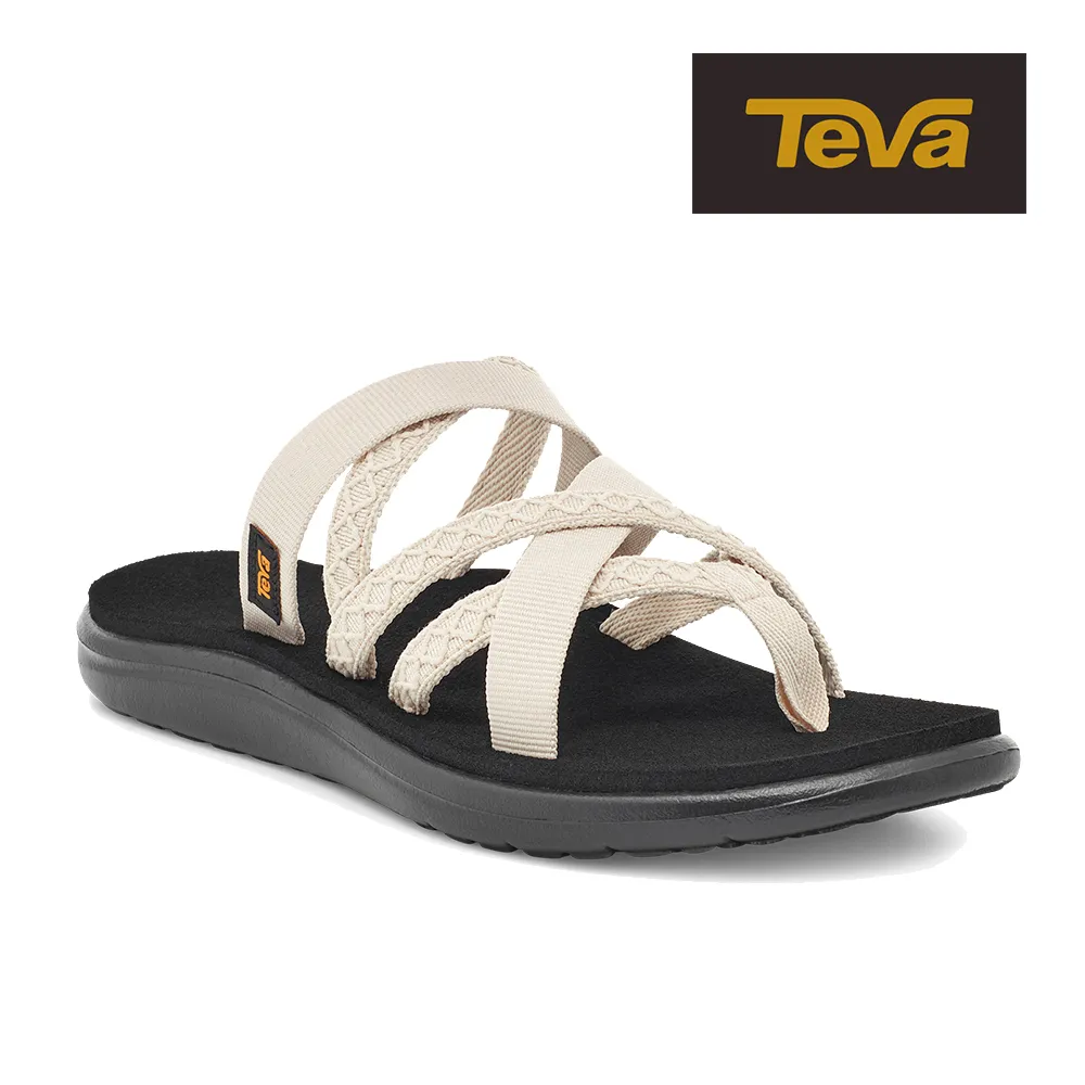 【TEVA】原廠貨 女 Voya Flip 緹花織帶夾腳拖鞋/雨鞋/水鞋(復古彩虹黑-TV1019040ABML) 歷史價格詳細信息