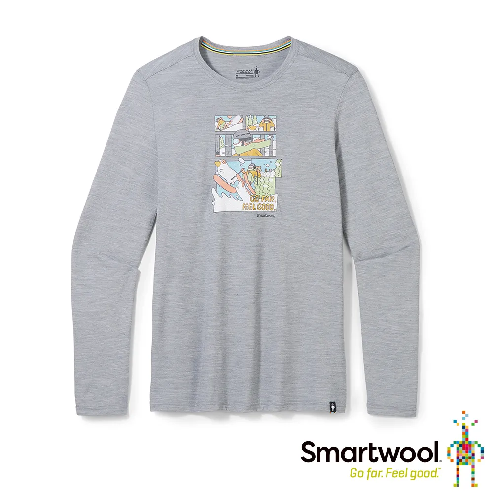 【Smartwool】男 塗鴉圓領長袖T恤/雪季探險『淺灰』SW016676 歷史價格詳細信息