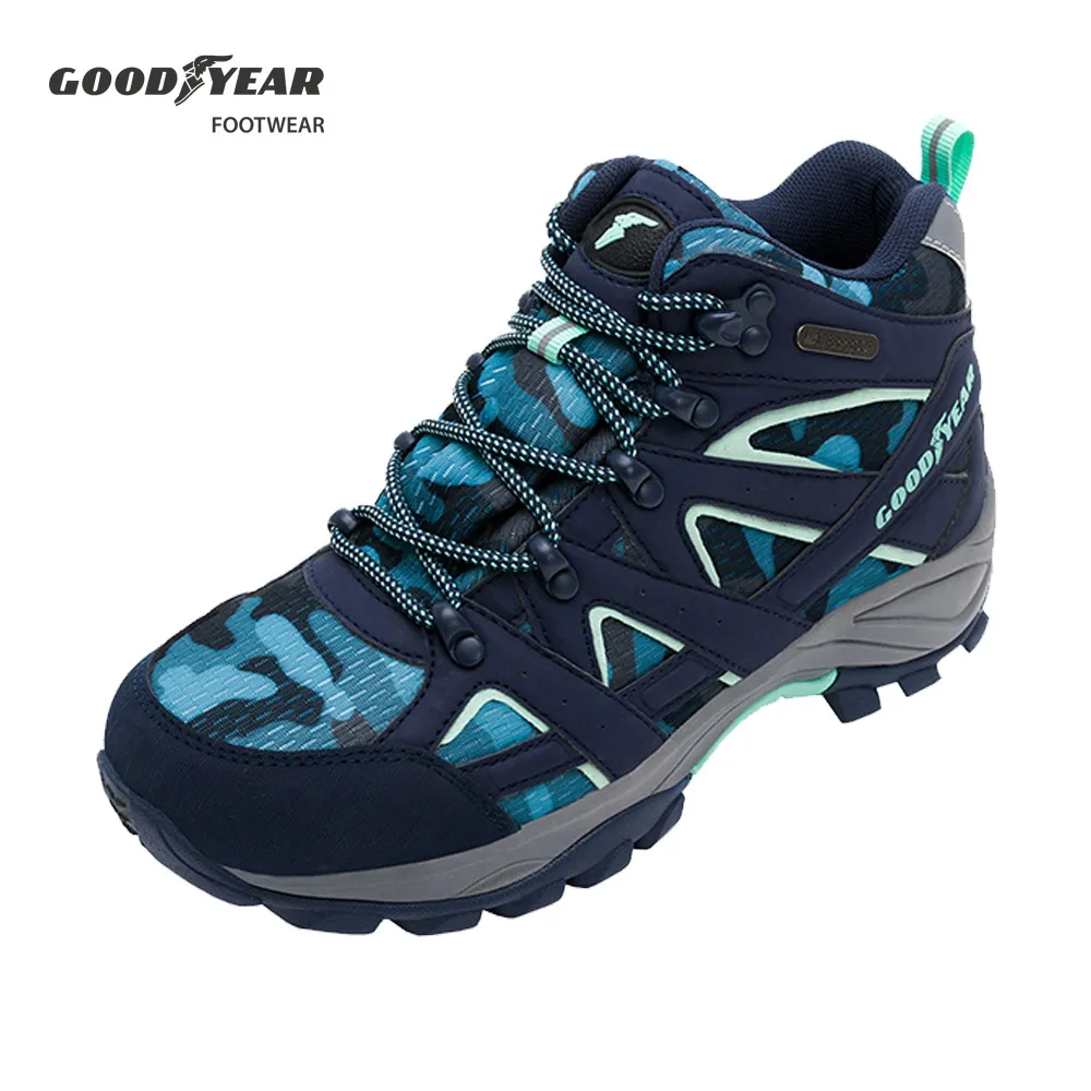 GOODYEAR 高筒防水轉扣男戶外鞋 Q彈乳膠鞋墊 抓地耐磨大底 夜間反光條 玩轉登峰 黑GAMO43530 歷史價格詳細信息
