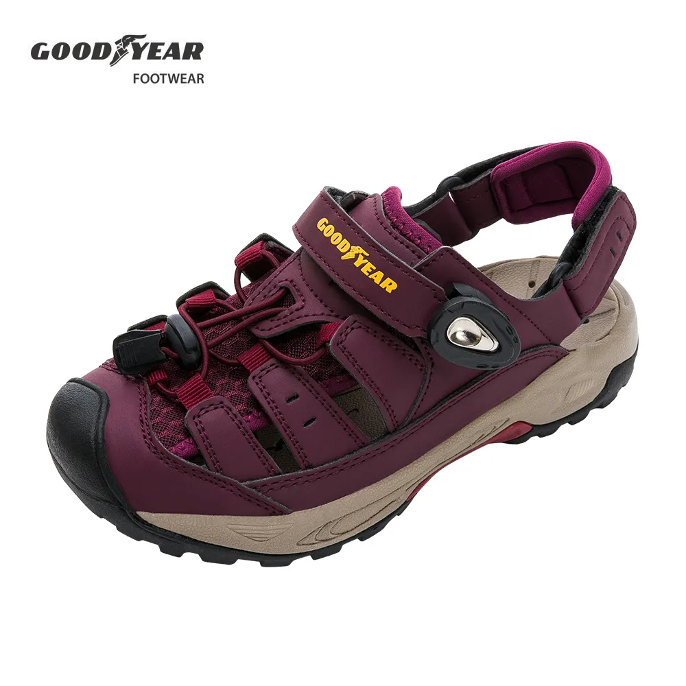 【GOODYEAR 固特異】護趾運動磁扣涼鞋/女鞋 磁扣 防撞頭 排水厚底 緩震 米棕(GAWS42601) 歷史價格詳細信息