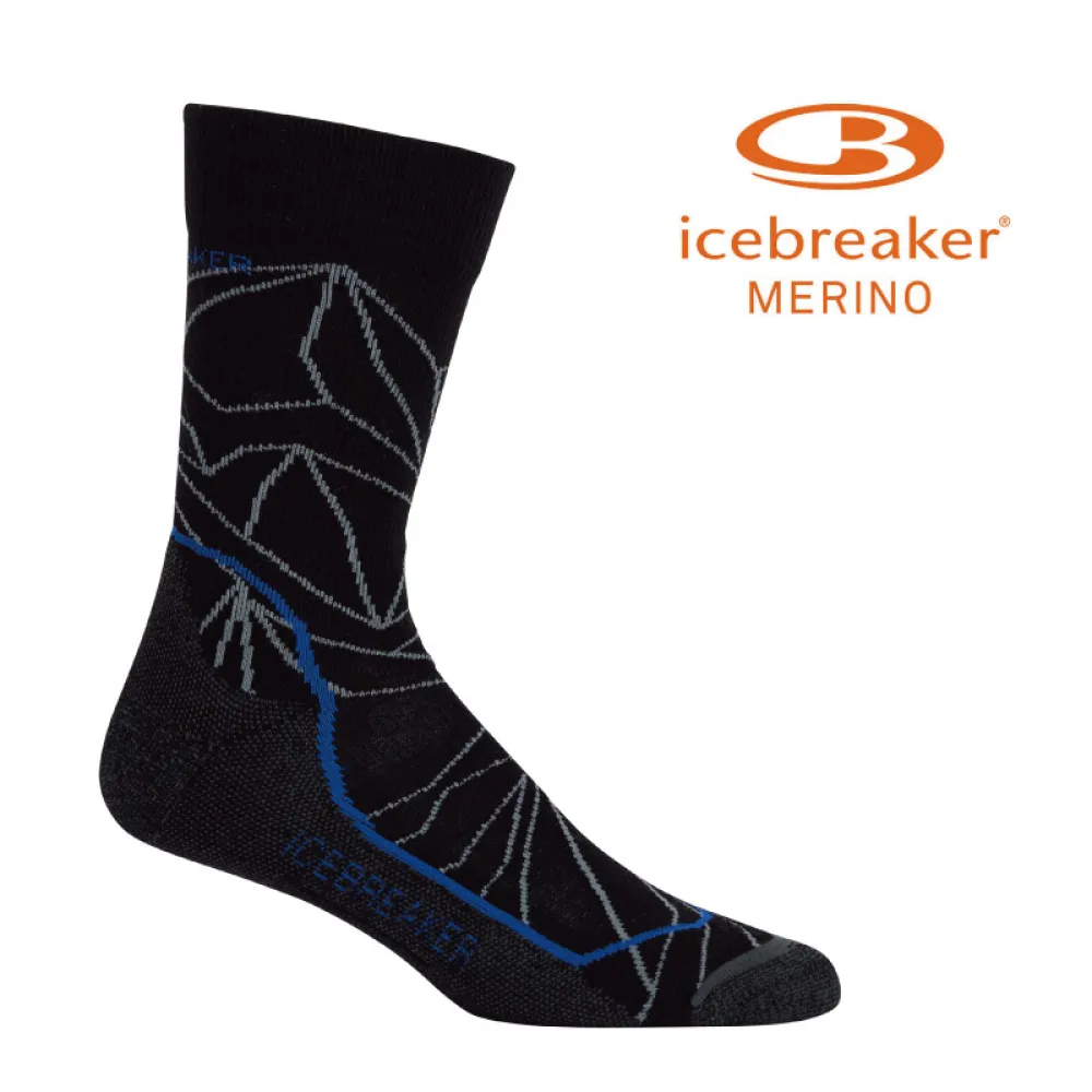icebreaker IB103710 -  男 中筒薄毛圈健行襪-黑/藍 價格比較,價格查詢,歷史價格詳細信息