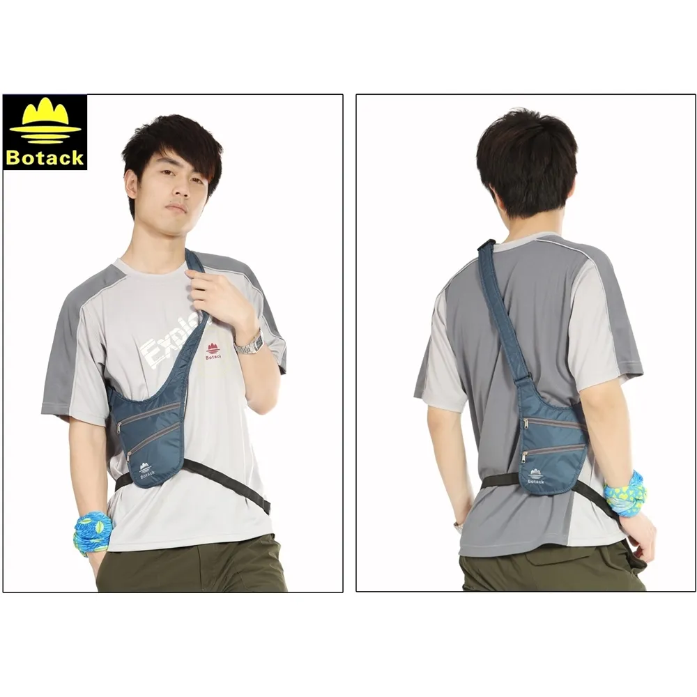 腰包防潑水面料休閒旅遊多格層拉鏈斜肩背/腰包 11006BK (Misstery) 歷史價格詳細信息