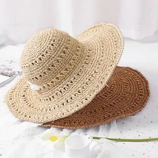 草帽防曬遮陽帽-優雅花環絲帶波浪大帽簷女帽子母親節禮物2色73rp35【巴黎精品】 歷史價格詳細信息