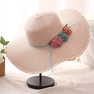 草帽防曬遮陽帽-優雅花環絲帶波浪大帽簷女帽子母親節禮物2色73rp35【巴黎精品】 歷史價格詳細信息