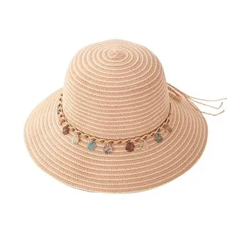 遮陽帽 條紋拚色草編遮陽帽 草帽 沙灘帽 寬襜帽-陽光小屋 歷史價格詳細信息