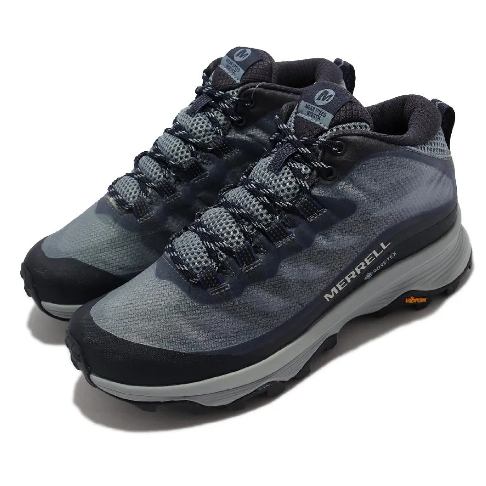 Merrell 戶外鞋 Moab Speed GTX 藍 卡其 女鞋 登山鞋 防水 黃金大底 ACS ML067662 歷史價格詳細信息