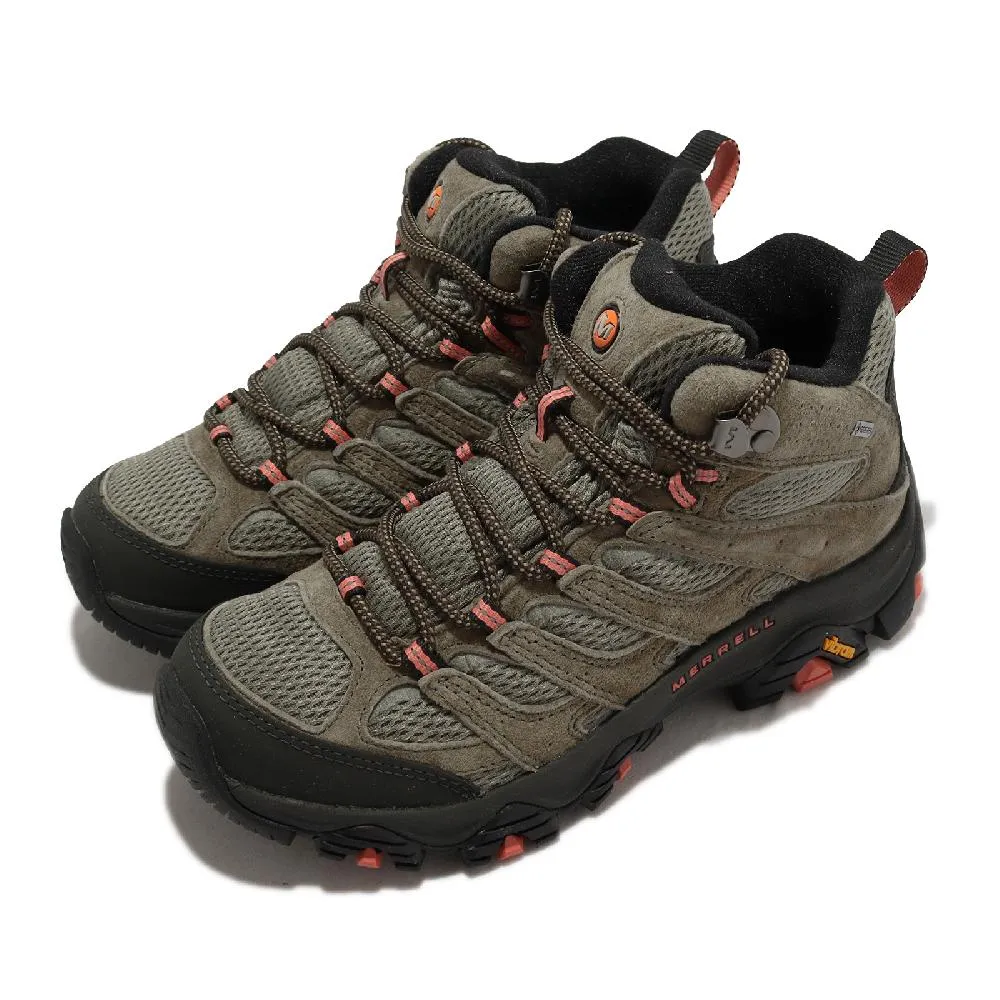 Merrell 戶外鞋 Moab 3 Mid GTX 防水 女鞋 真皮 登山 越野 耐磨 黃金大底 避震 綠 紫  ML035818 歷史價格詳細信息