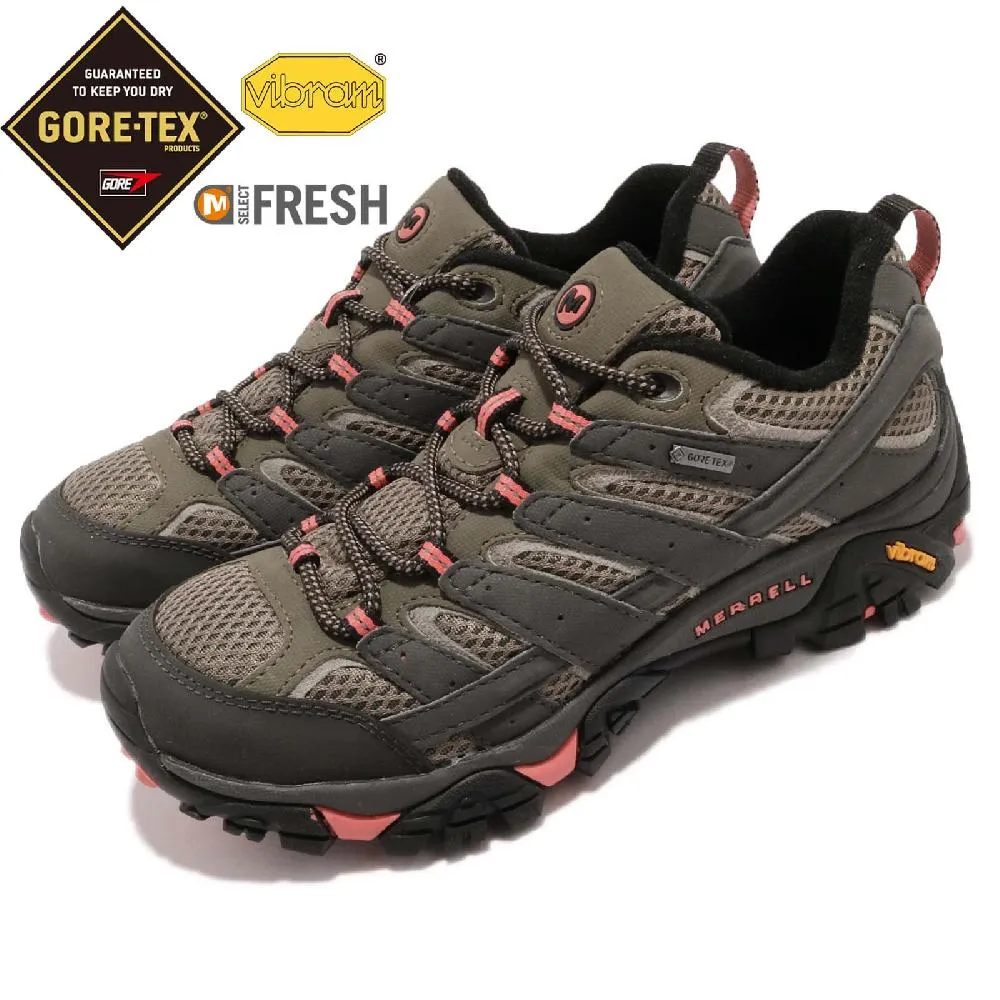 Merrell 邁樂 越野鞋 Moab 2 GTX 女鞋 灰 藍 防水 戶外 登山 耐磨 黃金大底  ML06036 歷史價格詳細信息