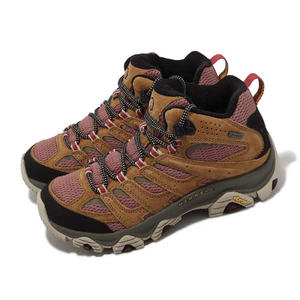 Merrell 戶外鞋 Moab 3 Mid GTX 防水 女鞋 真皮 登山 越野 耐磨 黃金大底 避震 綠 紫  ML035818 歷史價格詳細信息