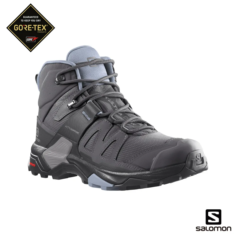 Salomon X ULTRA 4 Mid Wide 女款中筒Gore-tex防水登山鞋 L41295600 烏木黑/棕 歷史價格詳細信息