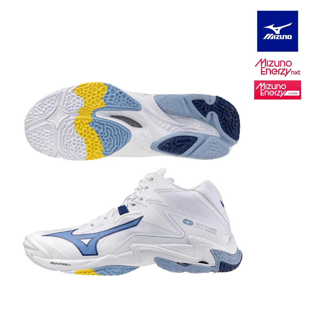 Mizuno 美津濃 排球鞋 Wave Lightning Z8 Mid 男鞋 螢光綠 藍 中筒 室內運動 羽排鞋 V1GA2405-11 歷史價格詳細信息
