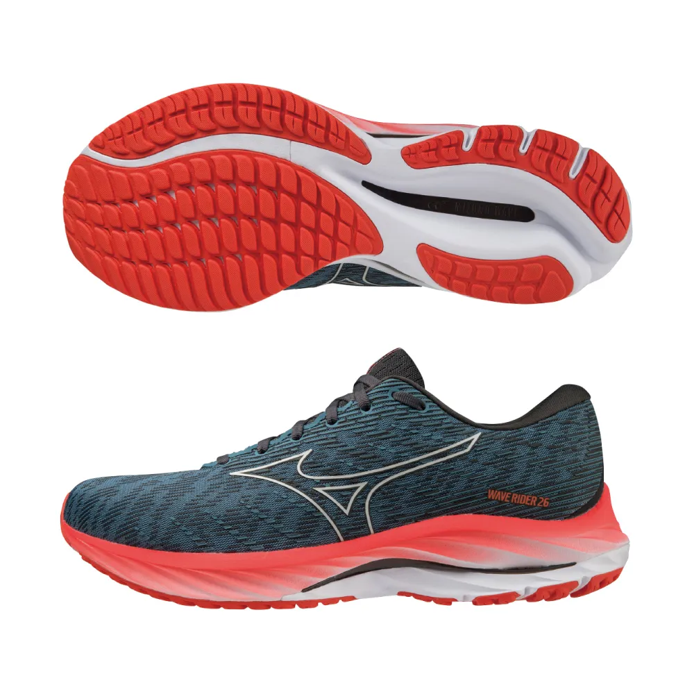 Mizuno 美津濃 男款 慢跑鞋 WAVE RIDER 26 一般型 超寬楦 跑鞋 J1GC220452 歷史價格詳細信息