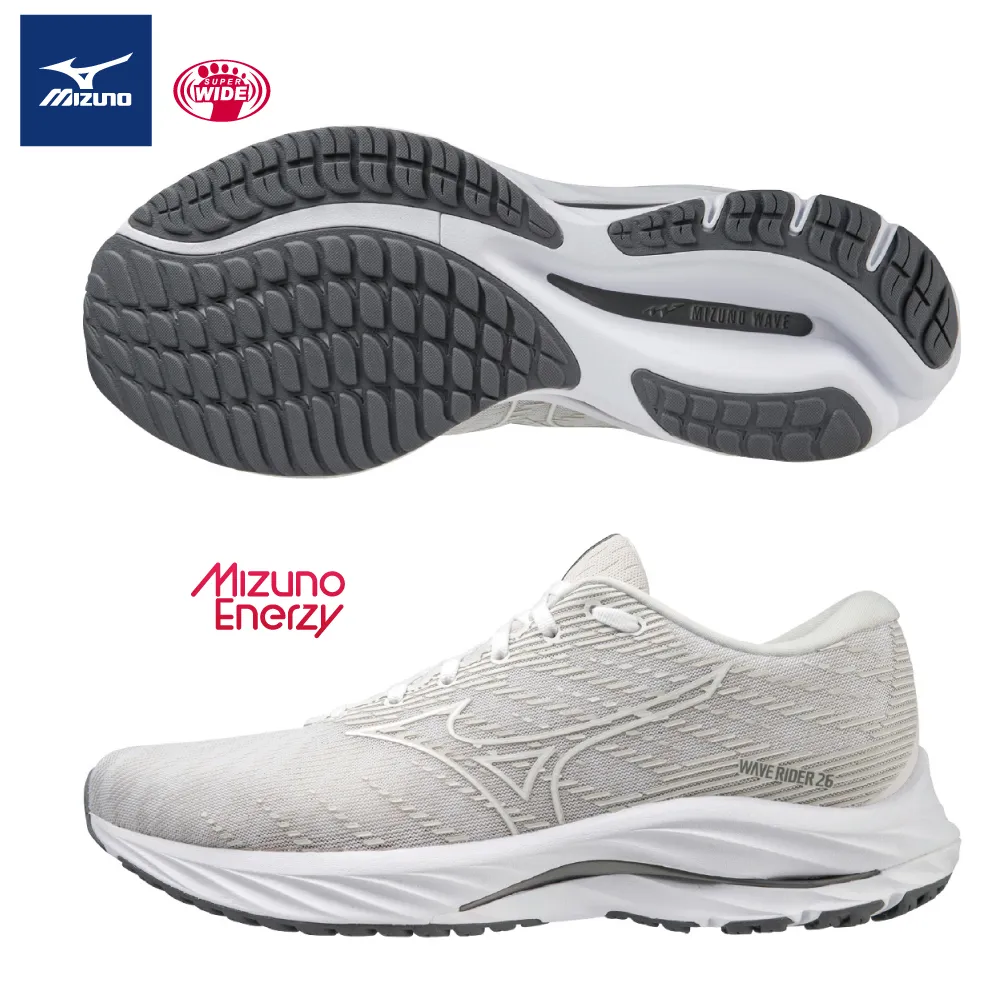 Mizuno 美津濃 男款 慢跑鞋 WAVE RIDER 26 一般型 超寬楦 跑鞋 J1GC220452 歷史價格詳細信息
