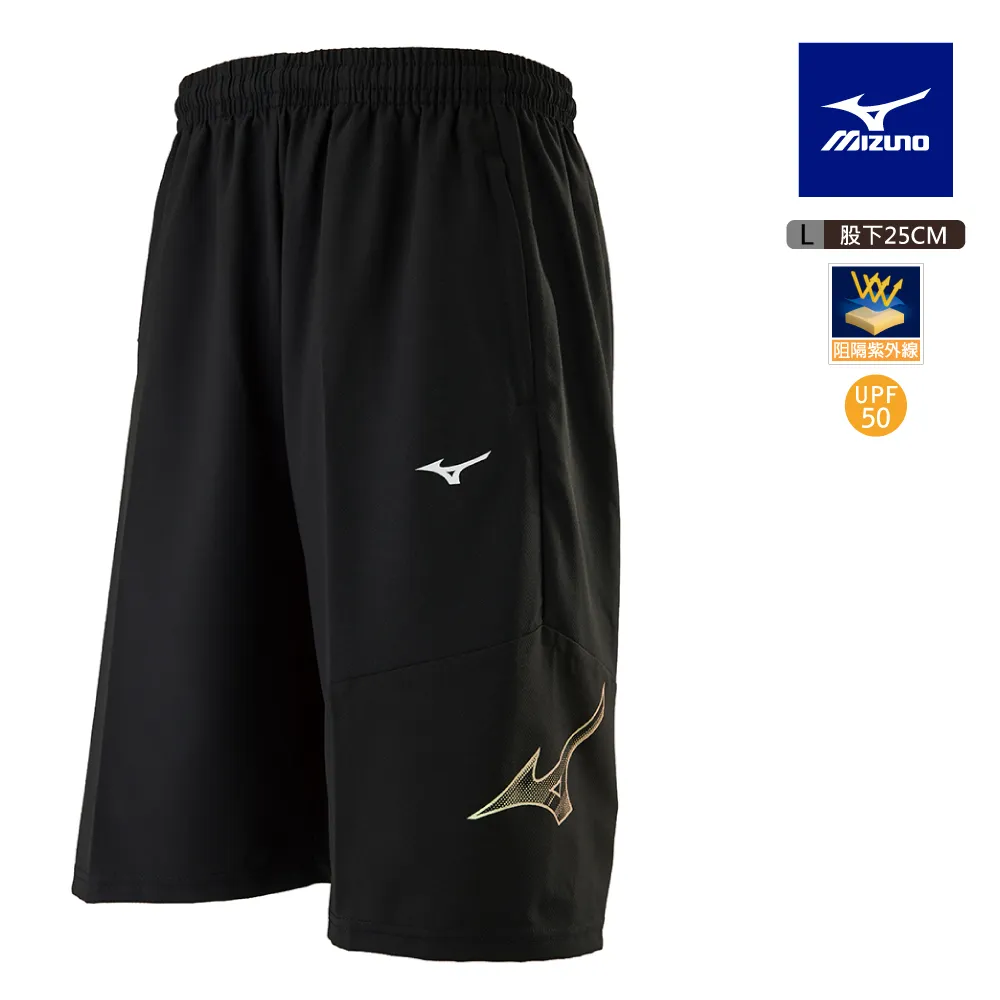 Mizuno [32TBB05599] 男 平織 短褲 運動 慢跑 路跑 訓練 抗紫外線 拉鍊口袋 美津濃 黑 歷史價格詳細信息
