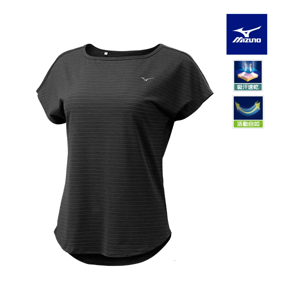 【MIZUNO 美津濃】女款路跑短袖T恤 K2TAB70109（黑） 歷史價格詳細信息