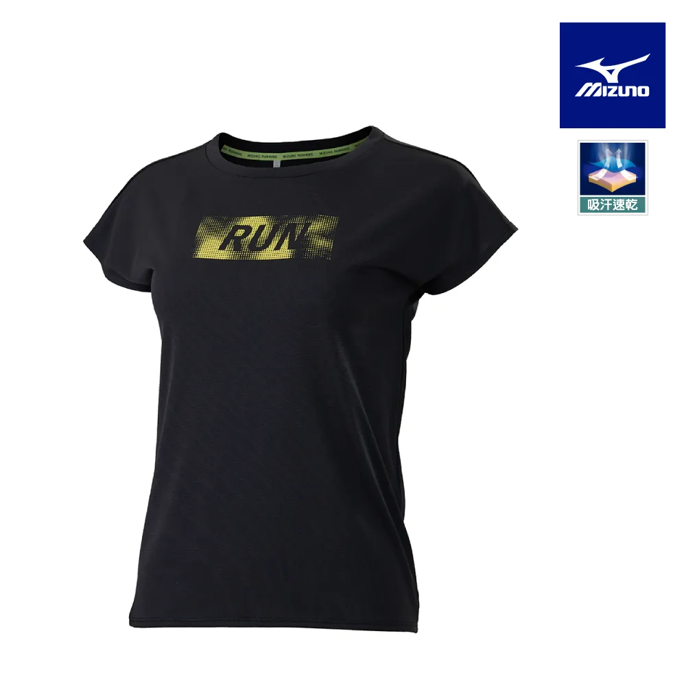 【MIZUNO 美津濃】女路跑短袖T恤 J2TAB20109（黑） 歷史價格詳細信息
