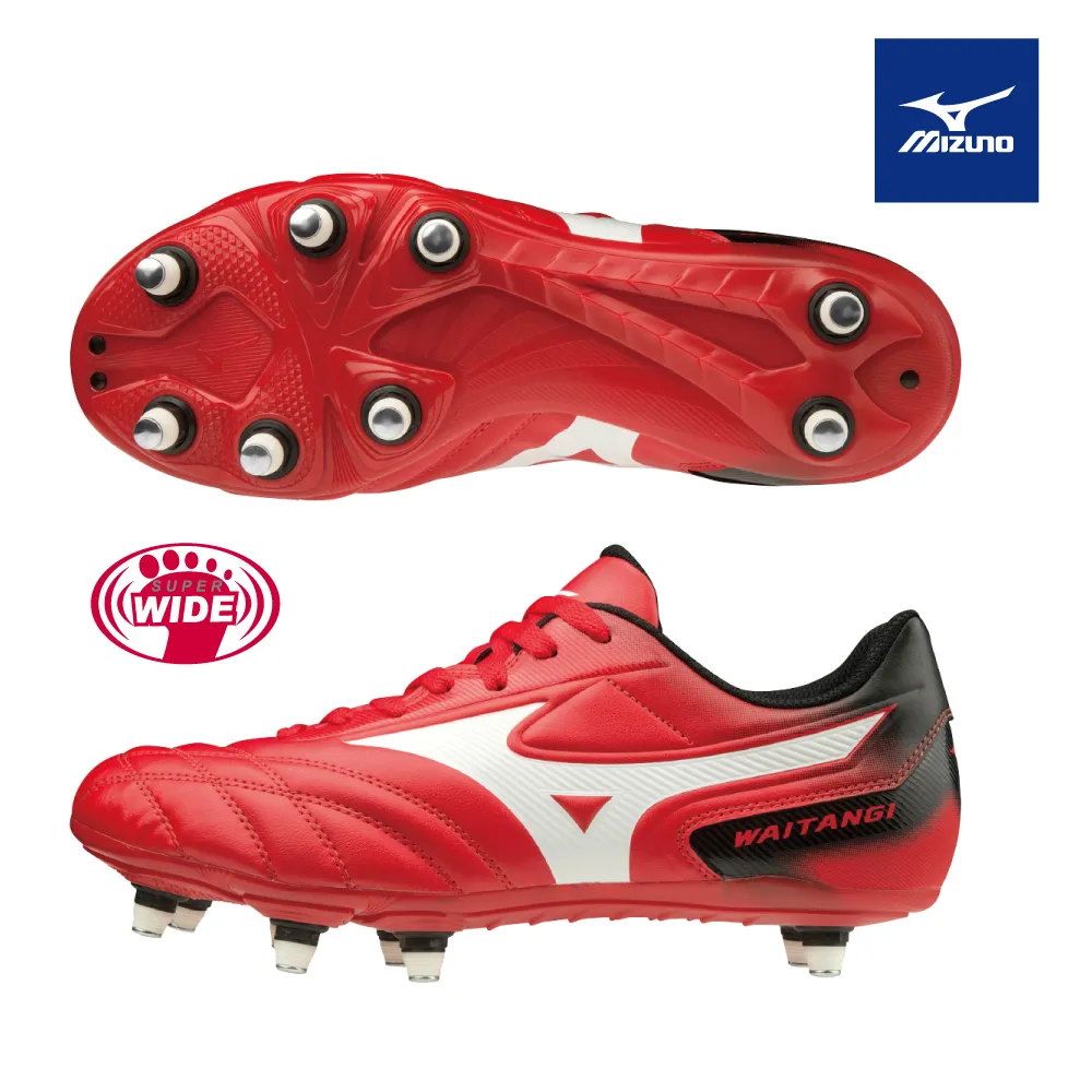 Mizuno 橄欖球鞋 Waitangi II CL 紅 白 超寬楦頭 美津濃 男鞋 【ACS】 R1GA2001-01 歷史價格詳細信息