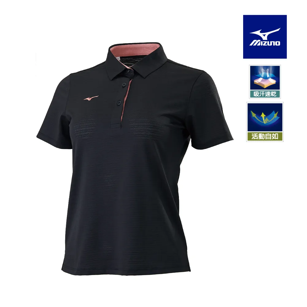 Mizuno 美津濃 女款 短袖 POLO衫 吸汗速乾 抗紫外線 刺繡LOGO -灰黑- 32TA171509 歷史價格詳細信息