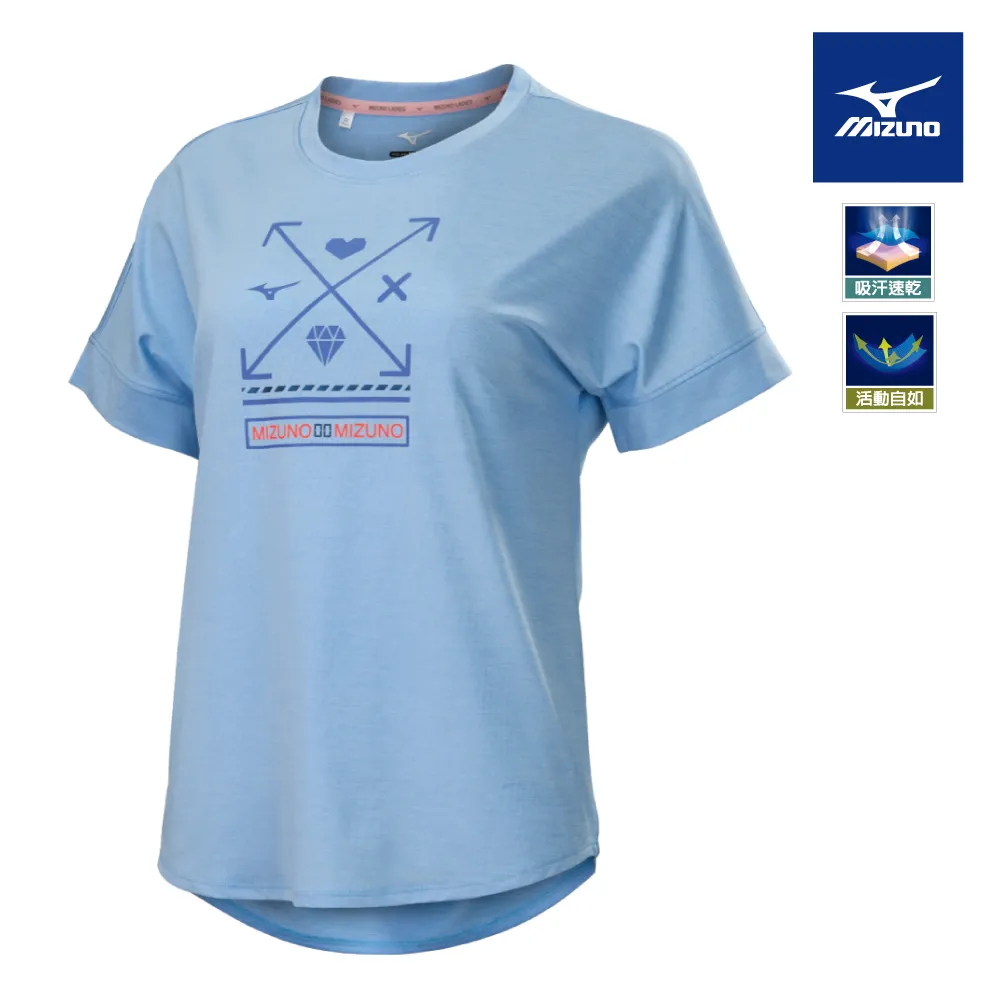 【MIZUNO 美津濃】女款短袖T恤 32TAA70323（冰羽藍） 歷史價格詳細信息