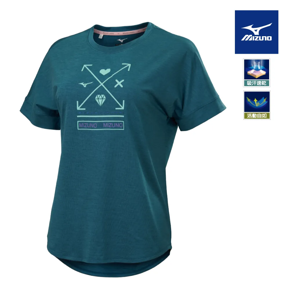 【MIZUNO 美津濃】女款短袖T恤 32TAA70323（冰羽藍） 歷史價格詳細信息