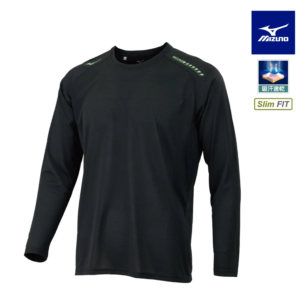 【MIZUNO 美津濃】Slim FIT 男款長袖POLO衫 32TAA51209（黑） 歷史價格詳細信息
