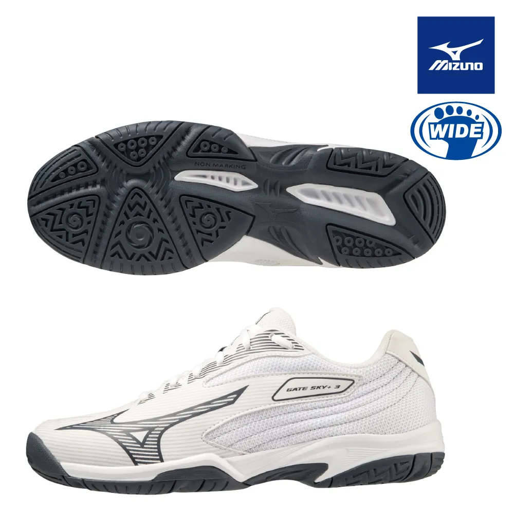 Mizuno 美津濃 羽球鞋 Gate Sky Plus 3 男鞋 寬楦 白 灰 入門款 排球鞋 桌球鞋 71GA2340-21 歷史價格詳細信息