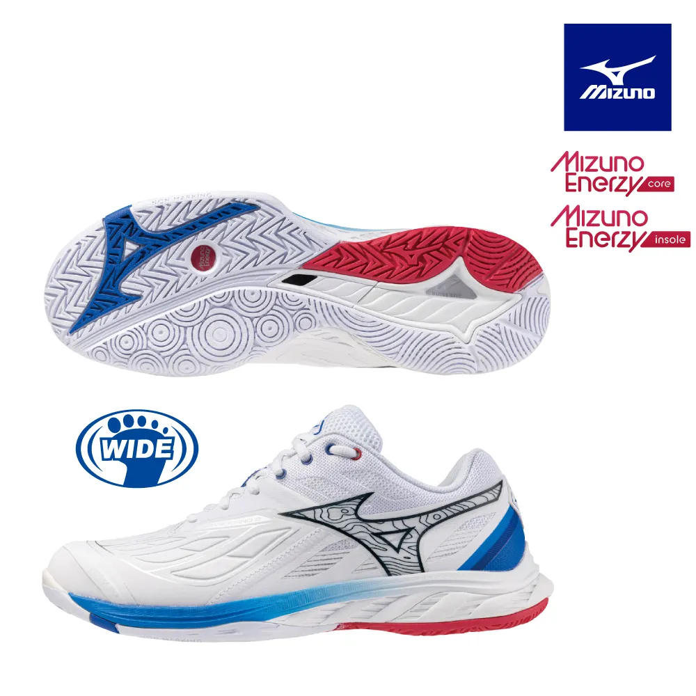 Mizuno 美津濃 羽球鞋 Wave Fang 2 寬楦 女鞋 白 粉 回彈 室內運動 桌球鞋 71GA2313-22 歷史價格詳細信息