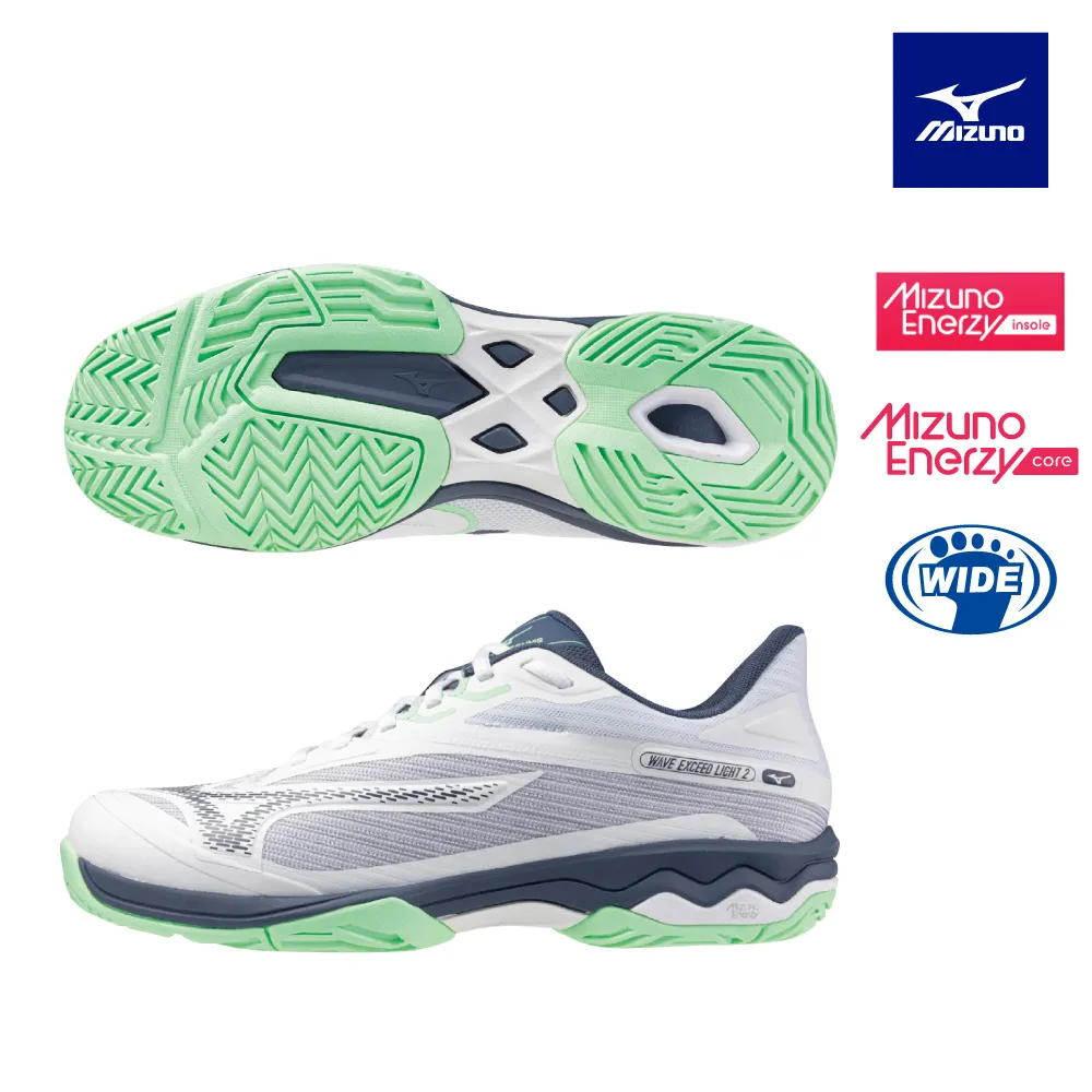 Mizuno 美津濃 網球鞋 Break Shot 4 AC 男鞋 藍 白 網布 皮革 抓地 運動鞋 61GA2340-28 歷史價格詳細信息