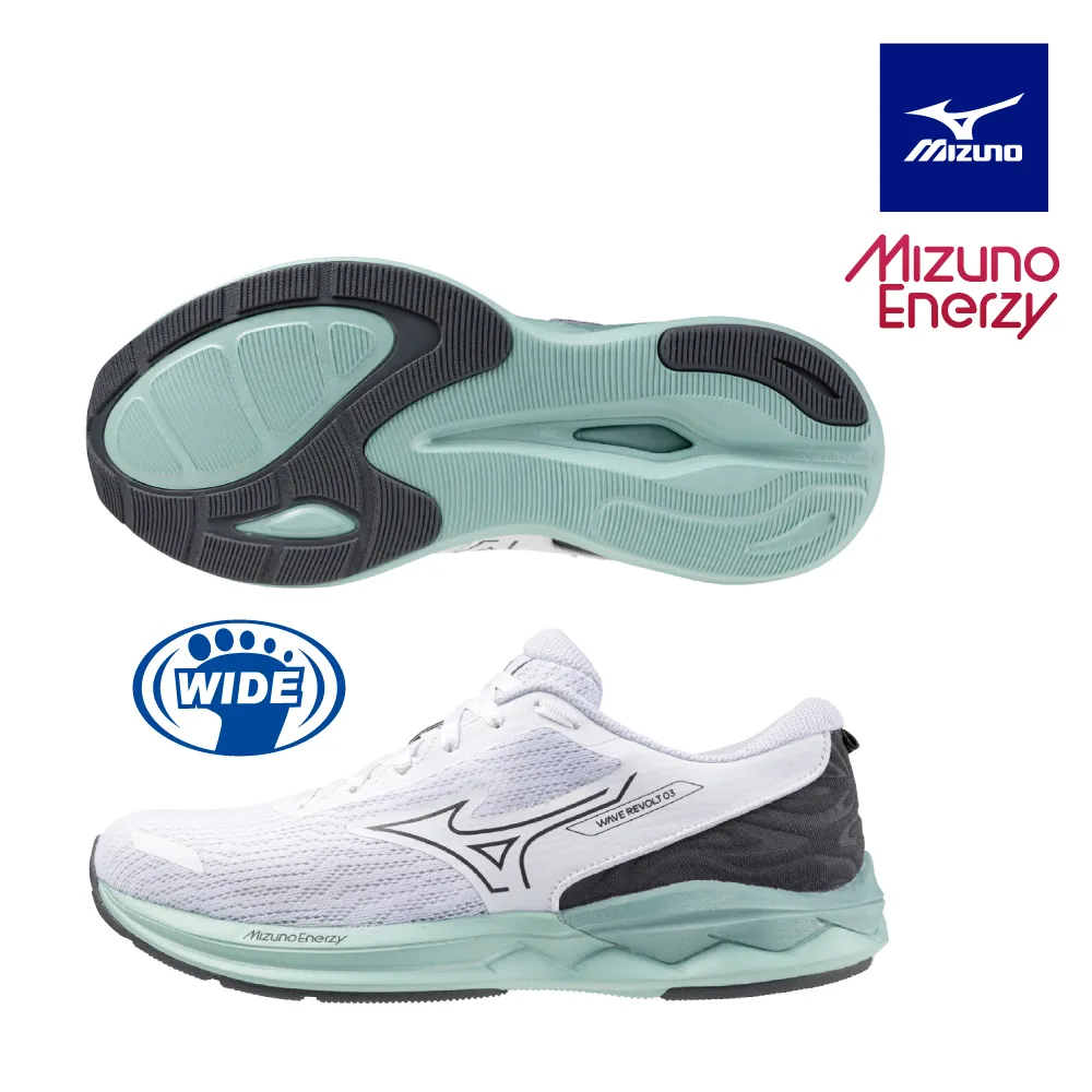 【MIZUNO 美津濃】WAVE REVOLT 3 一般型寬楦男款慢跑鞋 J1GC238501 歷史價格詳細信息