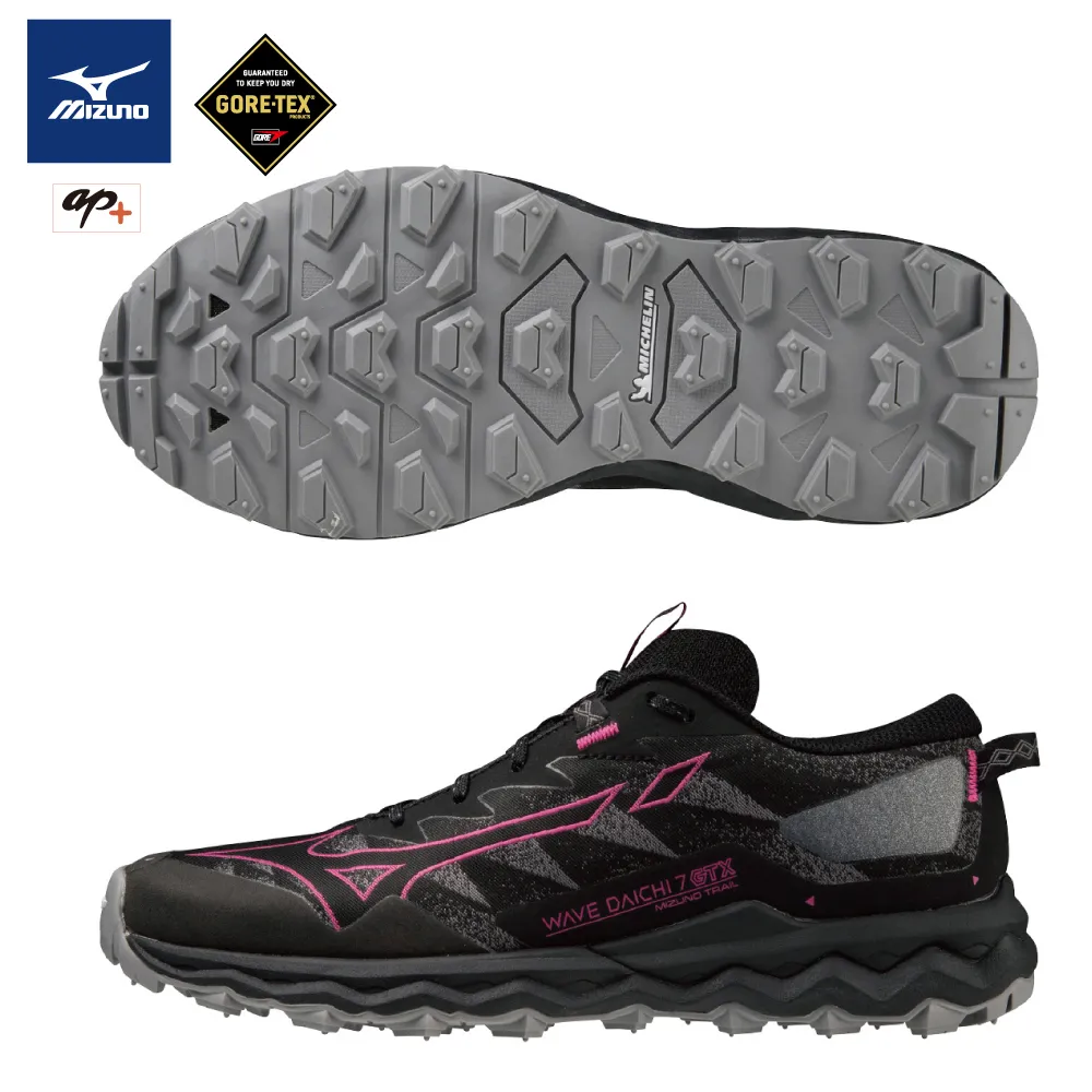 Mizuno 慢跑鞋 Wave Daichi 7 GTX 防水 黑 灰 米其林大底 女鞋 ACS J1GK2256-71 歷史價格詳細信息