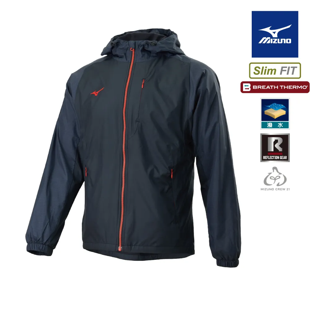 【MIZUNO 美津濃】Slim FIT 男款連帽風衣外套 32TEA58196（黑x紅） 歷史價格詳細信息